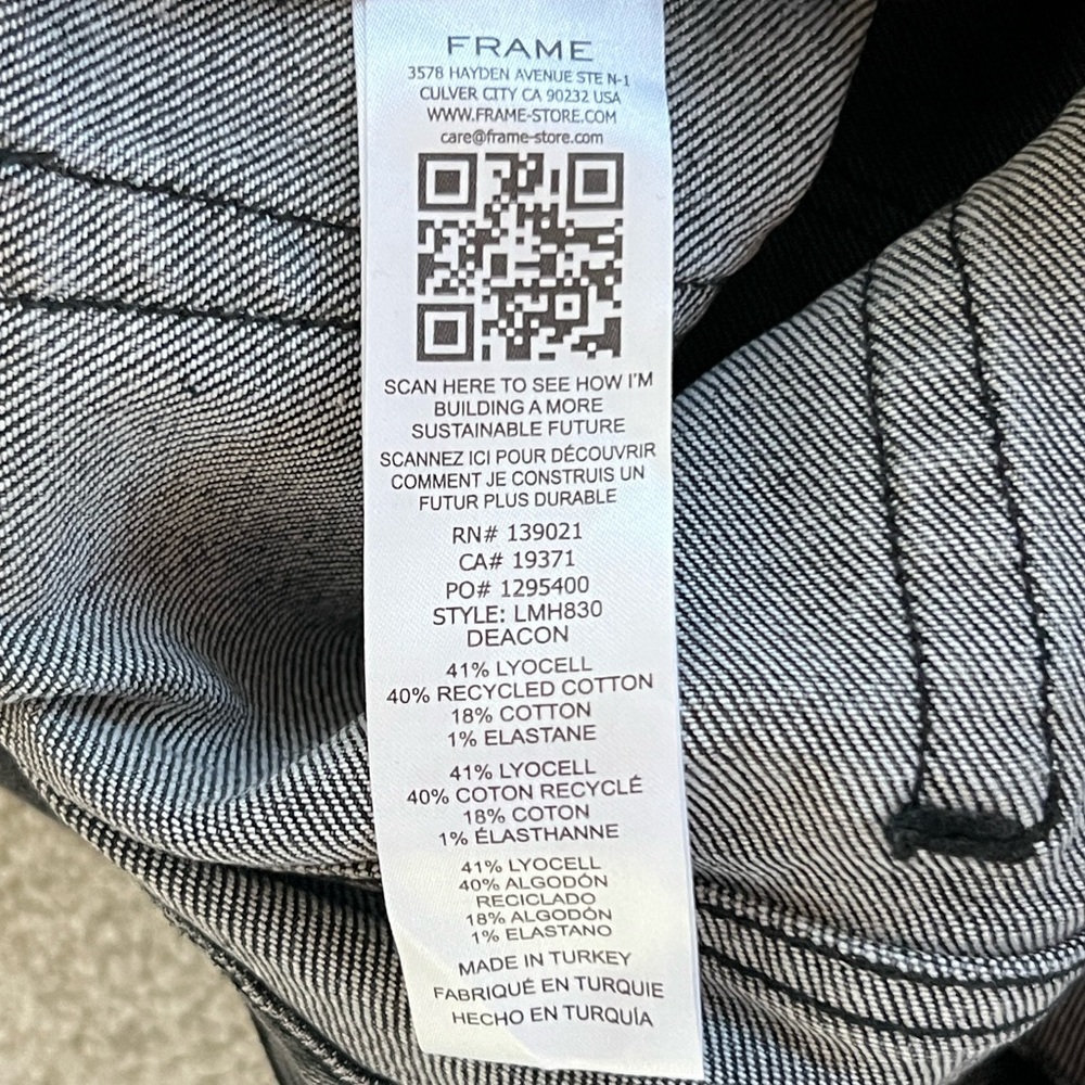 Frame Denim Men's Black Washed Jeans - Picture 6 of 6